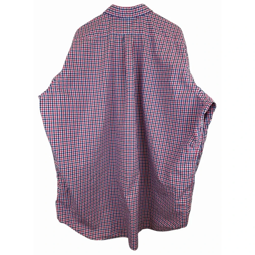 Polo Ralph Lauren Red White Blue Check Button Down Shirt 3XLT Tall Men Preppy
